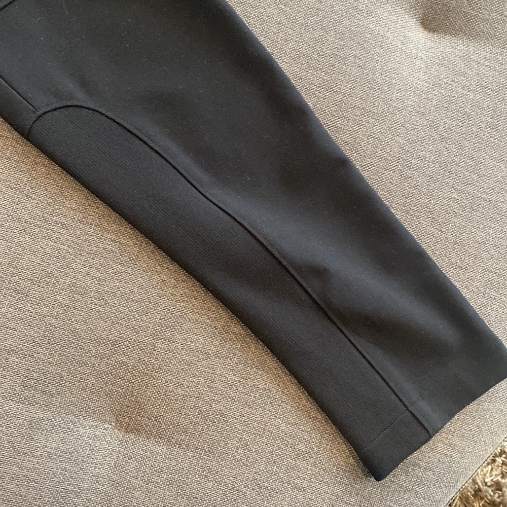 Tibi Black Riding Style Pants Ribbed Stretchy Panel Size 4 - Picture 8 of 14